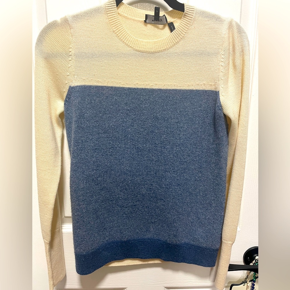 Theory Colorblock Sweater.  Merino wool!